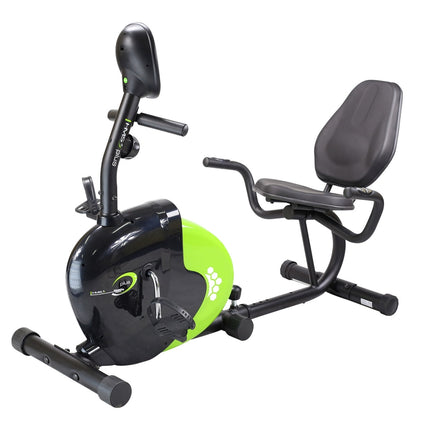 Recumbent-Heimtrainer, schwarz/grün