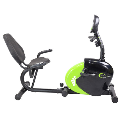 Recumbent-Heimtrainer, schwarz/grün