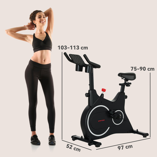 Magnetisches Liegeergometer mit LCD-Display und Halterung