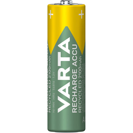 Pile rechargeable recyclable AA 2100 mAh 4-p