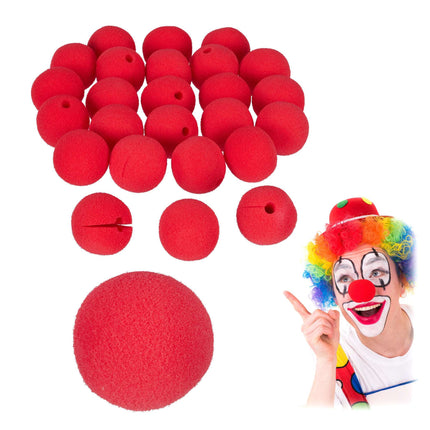 Rote Clownsnasen 25er Set
