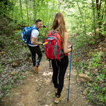 Red Hiking Backpack, 30L Capacity, Lightweight