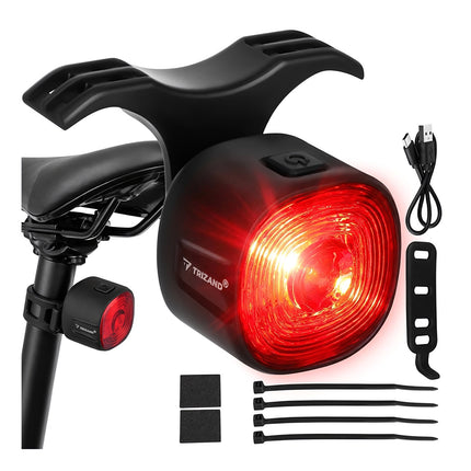 Rotes LED-Fahrradrücklicht, USB-C, 6 Modi, IP66 wasserdicht