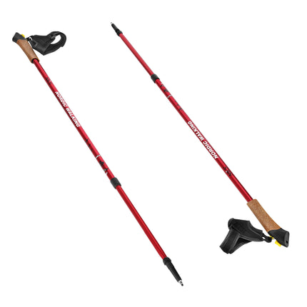 Rote Nordic Walking Stöcke, verstellbar, leicht