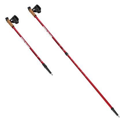 Rote Nordic Walking Stöcke, verstellbar, leicht