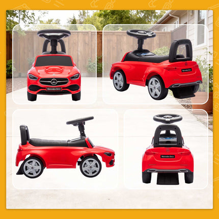 Red Ride-On Car for Kids 18-36 Months with Horn & Storage
