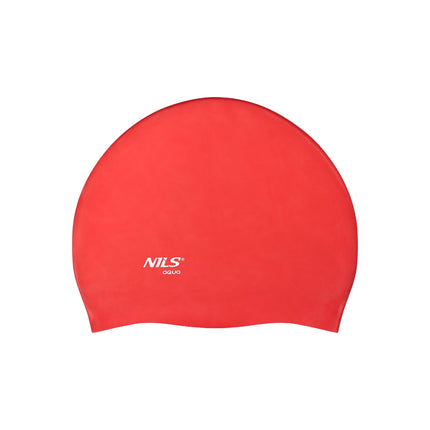 Red Silicone Swimming Cap – Solid Color