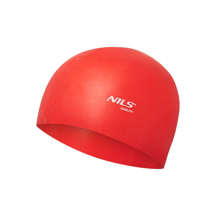 Red Silicone Swimming Cap – Solid Color