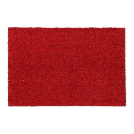 Red coconut fiber door mat