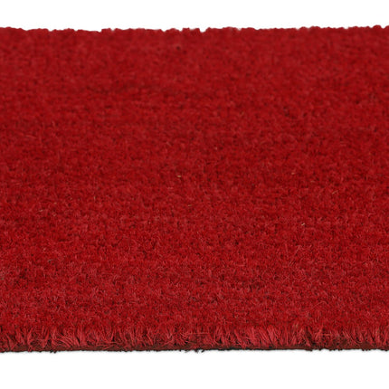Red coconut fiber door mat