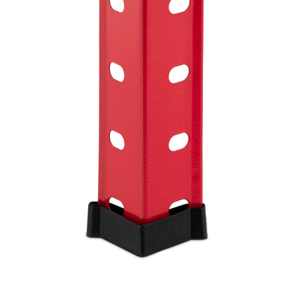 Odolný regál, sada 2 ks, 4 police, červený
