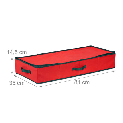 Rote Aufbewahrungsbox für Geschenkpapier