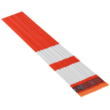 Reflective Driveway Markers, 200-Pack 48 In Fiberglass, With Drill Bit