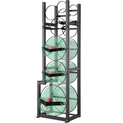 Refrigerant Cylinder Rack, 6-Tank Carbon Steel Holder