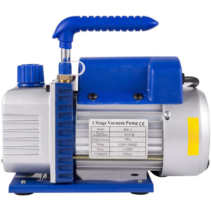 Refrigerant Vacuum Pump Kit 3 CFM 1/4 HP, Gauge Set
