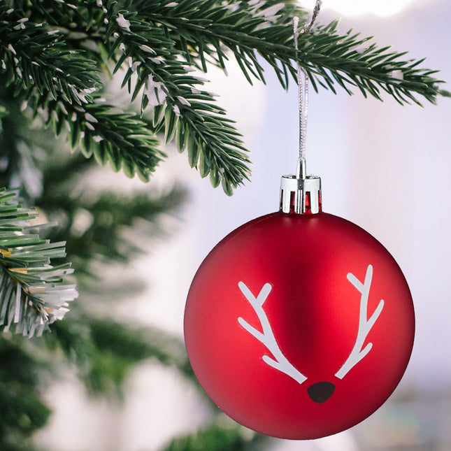 Reindeer Christmas Baubles Set, 50 Pieces