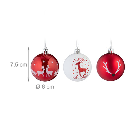 Weihnachtskugeln Rentier-Set, 50 Stück