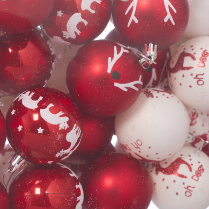 Weihnachtskugeln Rentier-Set, 50 Stück