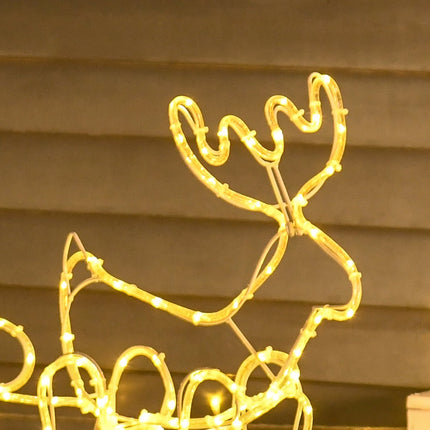 Rentier mit Schlitten LED-Weihnachtsbeleuchtung, wasserdicht für draußen
