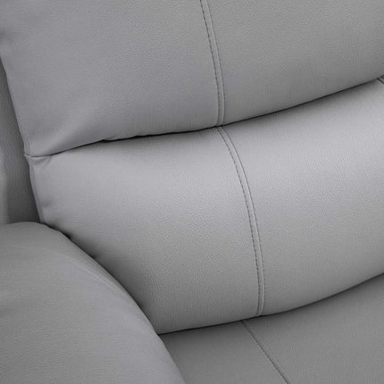Liege-Fernsehsessel mit Fußstütze, Polyester, grau, 150 kg Tragkraft