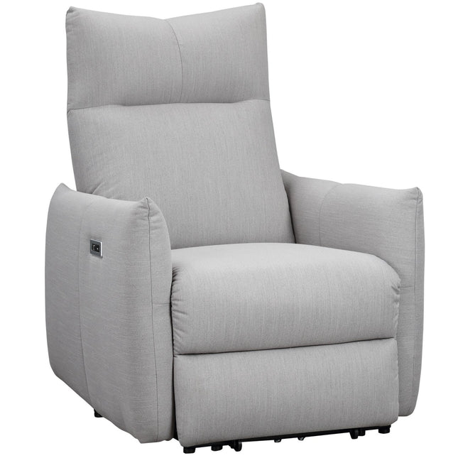 Liege mit USB, 140° Neigung, Polyester, grau