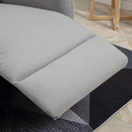 Liege mit USB, 140° Neigung, Polyester, grau