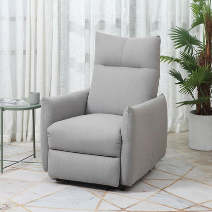 Liege mit USB, 140° Neigung, Polyester, grau