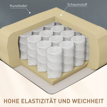Elektrischer Massagesessel, 8 Vibrationspunkte, grau