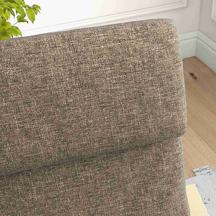 Brown linen-look relaxation rocking chair with cushion