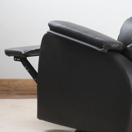 Fauteuil de relaxation, fauteuil TV, fauteuil inclinable, bureau d'angle avec support pour unité centrale, réglable, ergonomique, similicuir, marron, 75 x 92 x 99 cm