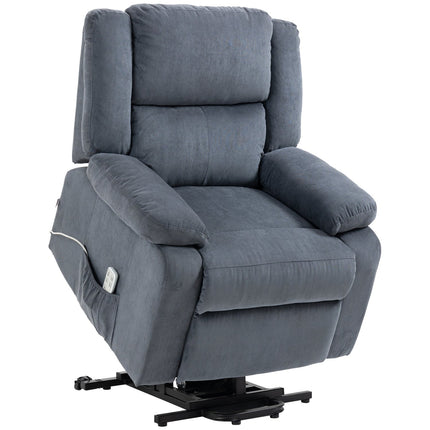 Elektrischer Relaxsessel, Samt Grau, 92 x 93 x 105 cm