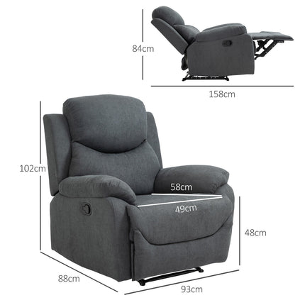 TV-Sessel in Leinenoptik, bis 150 kg belastbar