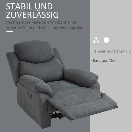TV-Sessel in Leinenoptik, bis 150 kg belastbar