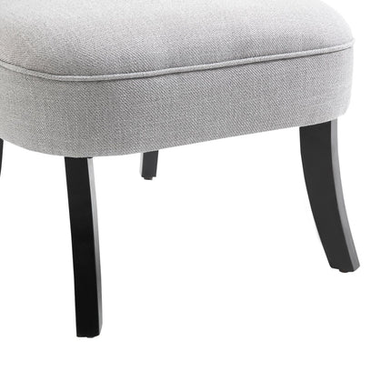 Relaxation chair with back cushion, linen grey, 52.5x69x77 cm