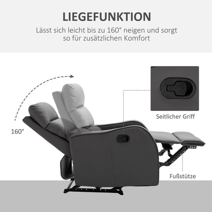 Schaukelsessel, drehbar mit Becherhalter, Mikrofaser