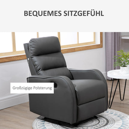 Schaukelsessel, drehbar mit Becherhalter, Mikrofaser
