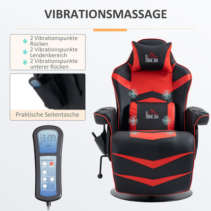 Ergonomischer Relaxsessel, Kunstleder, Massagefunktion