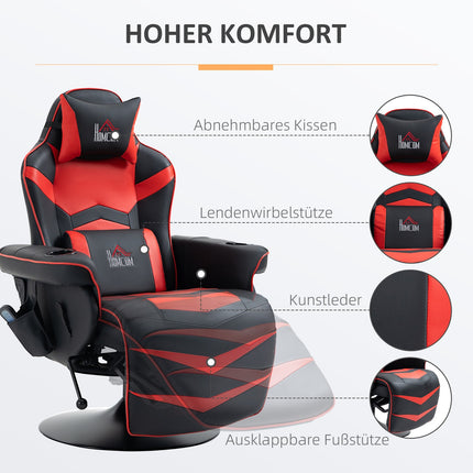 Ergonomischer Relaxsessel, Kunstleder, Massagefunktion