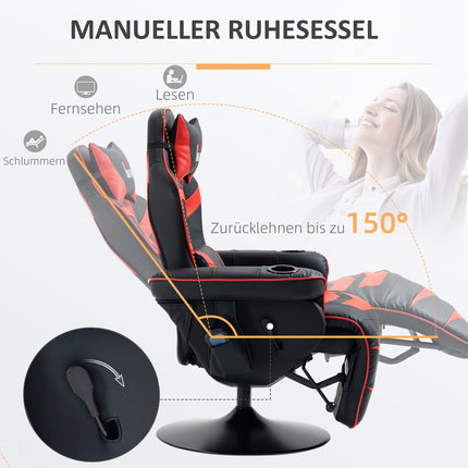Ergonomischer Relaxsessel, Kunstleder, Massagefunktion