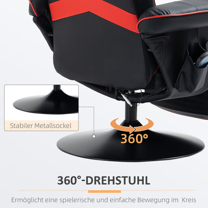 Ergonomischer Relaxsessel, Kunstleder, Massagefunktion
