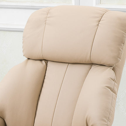 Beigefarbener ergonomischer Relaxsessel mit Massagefunktion und Ottoman, 76x80x102 cm