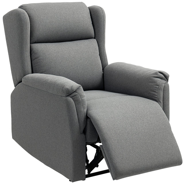 Dark gray recliner with pocket spring core, capacity 150 kg
