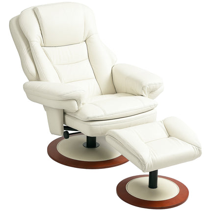 TV-Sessel mit Hocker in Kunstleder, neigbar, Tragkraft 150 kg