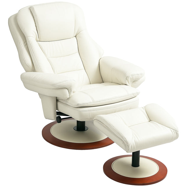TV-Sessel mit Hocker in Kunstleder, neigbar, Tragkraft 150 kg
