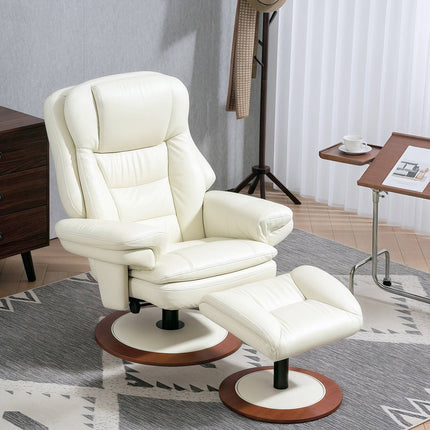 TV-Sessel mit Hocker in Kunstleder, neigbar, Tragkraft 150 kg