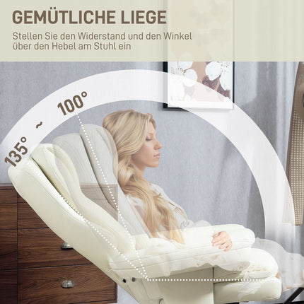 TV-Sessel mit Hocker in Kunstleder, neigbar, Tragkraft 150 kg