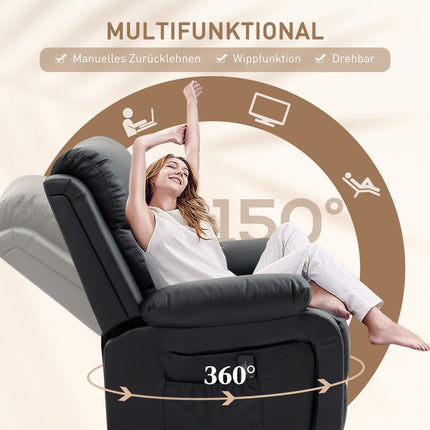 Massagesessel mit Schaukel- und 8-Punkt-Vibrationsfunktion
