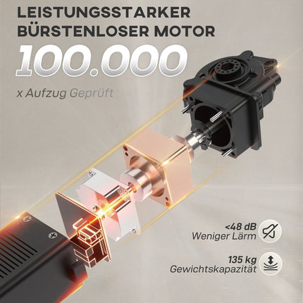 Elektrischer Relaxsessel mit geräuschloser Memory-Funktion, Cremefarbener Samt