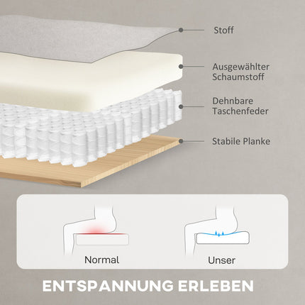 Elektrischer Relaxsessel mit geräuschloser Memory-Funktion, Cremefarbener Samt