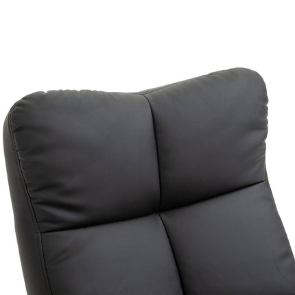 Fauteuil de relaxation, fauteuil de massage avec repose-pieds, fauteuil TV, inclinaison 145°, 10 points de vibration, simili cuir, noir